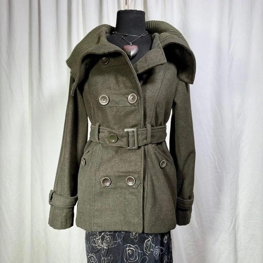 Dollhouse Olive Wool-Blend Coat‎ – M/L Fit
